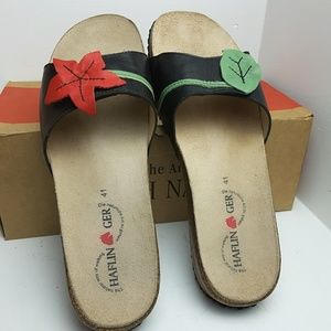 New Haflinger 'Evita' Open Toe Slip On Sandals